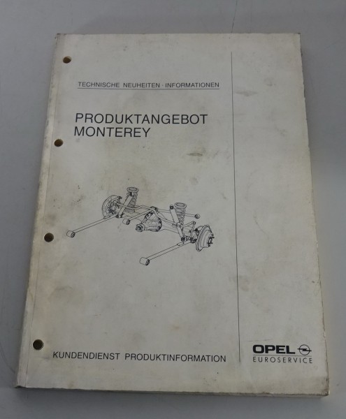 Werkstatthandbuch Prüfanleitung Technische Neuheiten Opel Monterey Stand 1992