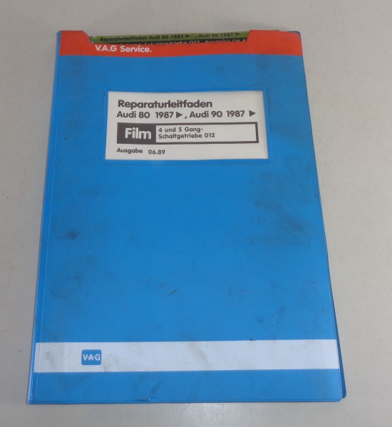 Werkstatthandbuch + Microfich Audi 80 / 90 B3 Typ 89 Schaltgetriebe 012 6/1989