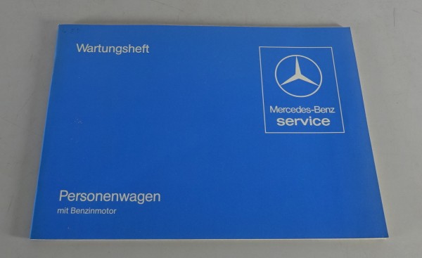 Scheckheft Mercedes W123 / W126 / R107 blanko ohne Einträge von 04/1980
