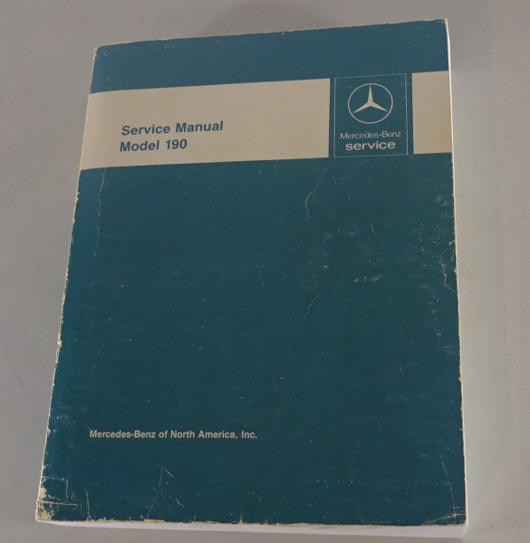 Workshop Manual Mercedes-Benz Ponton 190 W121, Baujahre 1956 - 1961