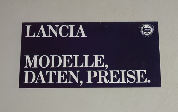 Preisliste Lancia Beta, Gamma etc. Stand 07/1979