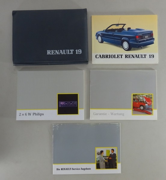 Bordmappe mit Betriebsanleitung / Handbuch Renault R19 Cabrio Stand 1991