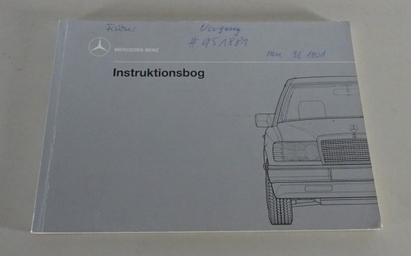 Betjeningsvejledning Mercedes Benz W124 200 - 300 E / CE + Coupe '7/1989 Reprint