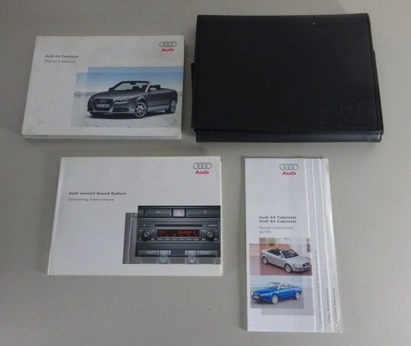 Owner's Manual + Wallet Audi A4 B7 Cabriolet Petrol + Diesel from 11/2005