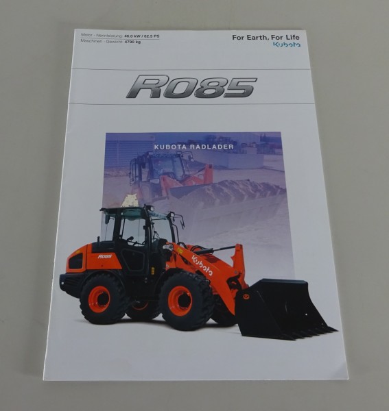 Prospekt / Broschüre Kubota Radlader R085 Stand 2014