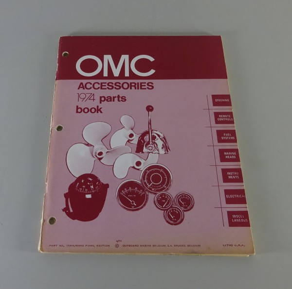 Zubehör-Katalog / Teilekatalog OMC Accessories Stand 04/1974