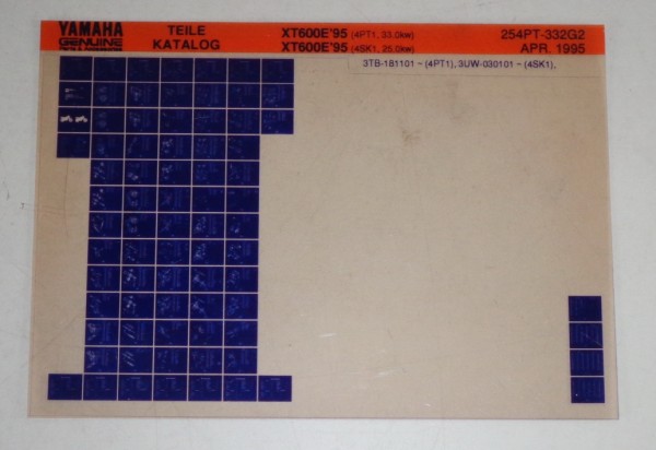 Microfich Parts Catalogue / Ersatzteilkatalog Yamaha XT 600 E 95 Stand 04/95