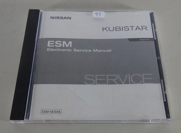 Werkstatthandbuch auf CD Nissan Kubistar X76 Stand 09/2003