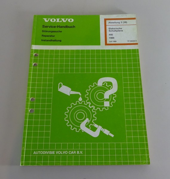 Werkstatthandbuch Volvo 440 Elektrische Anlage - ab Baujahr 1989 Stand 07/1989