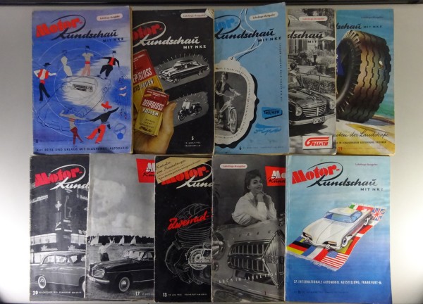 Magazin - Motor-Rundschau mit NKZ 10 Hefte u. a. mit Victoria /Porsche /BMW etc.