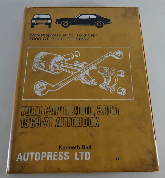 Workshop Manual Ford Capri 2000 Gt, 3000 GT, 3000 E Baujahr 1969 - 1971