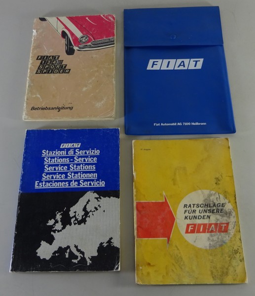 Bordmappe + Betriebsanleitung / Handbuch Fiat 124 Sport Spider Stand 12/1971