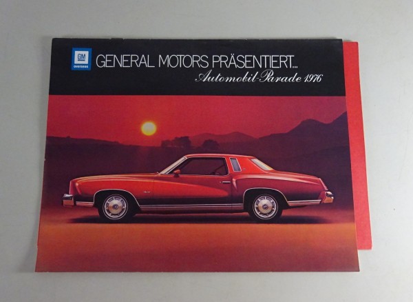 Prospekt GM-Programm Chevrolet, Pontiac, Buick, Cadillac von 1976 + techn. Daten