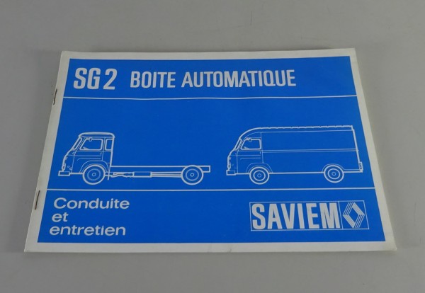Betriebsanleitung / Handbuch Renault LKW SG 2 Boite automatique von 02/1974