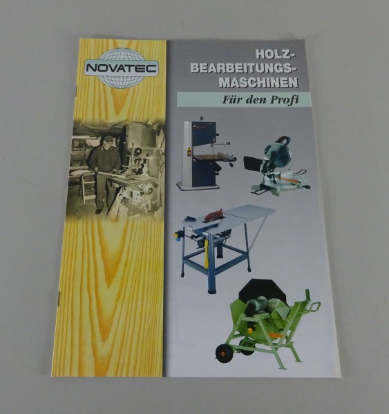 Prospekt / Broschüre Novatec Holz-Bearbeitungsmaschinen Programm