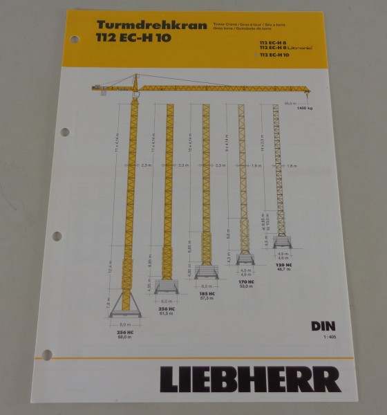 Datenblatt Liebherr Turmdrehkran 112 EC-H 10 von 09/2005