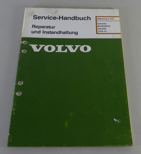 Werkstatthandbuch / Reparatur Volvo 340 / 360 Getriebe M45R / M47R - ab 1978