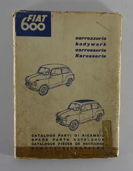 Teilekatalog Karosserie Fiat 600 inkl. Cabrio von 05/1957