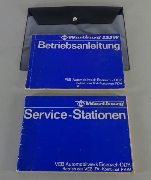 Bordmappe + Betriebsanleitung Wartburg 353 Limousine / Tourist Kombi von 1981
