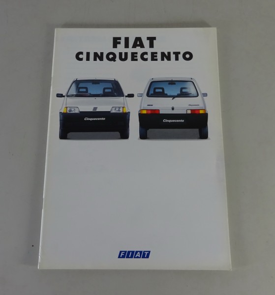 Prospekt / Broschüre Fiat Cinquecento Stand 11/1993