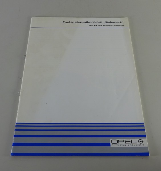 Prospekt / Broschüre Opel Kadett E Stufenheck Produktinformation v. 08/1985