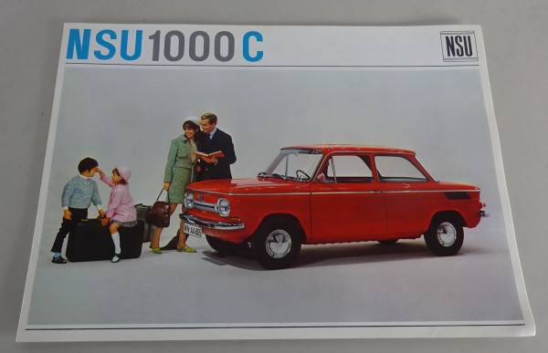 Prospekt / Prospektblatt NSU 1000 C Stand ca. 1967 - 1972