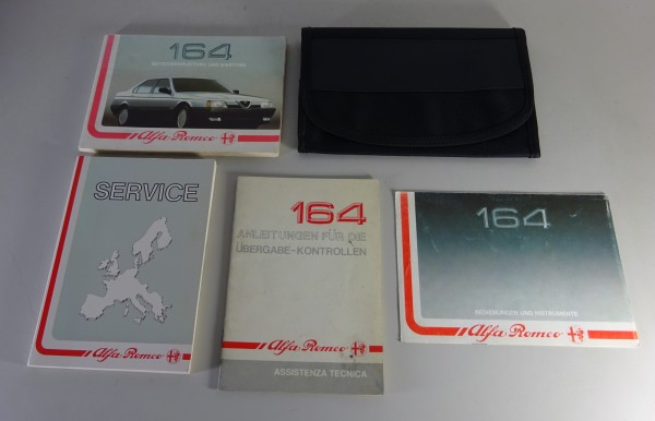 Bordmappe + Betriebsanleitung / Handbuch Alfa Romeo 164 Super Stand 12/1989