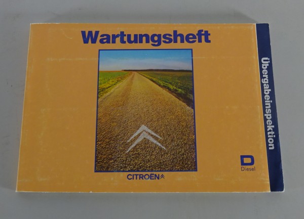 Scheckheft / Serviceplan blanko Citroen BX / CX / C25 / C35 Diesel von 08/1983