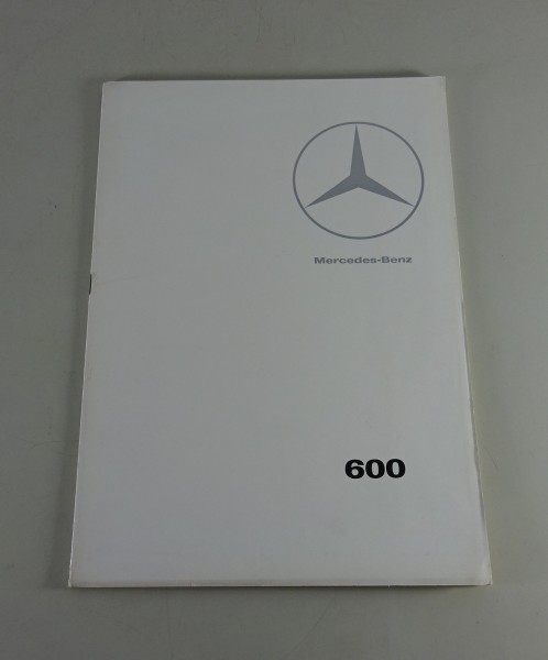 Prospekt / Broschüre Mercedes-Benz 600 | W100 Stand 02/1967