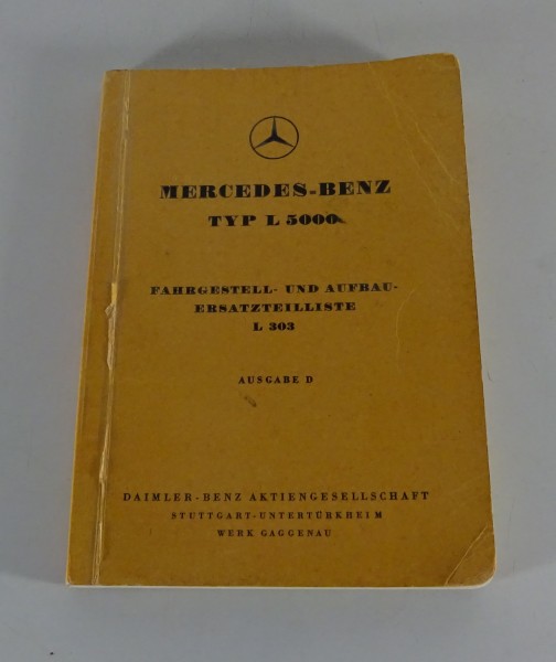 Teilekatalog / Ersatzteilliste Mercedes-Benz LKW L 1500 / L 303 Stand 08/1951