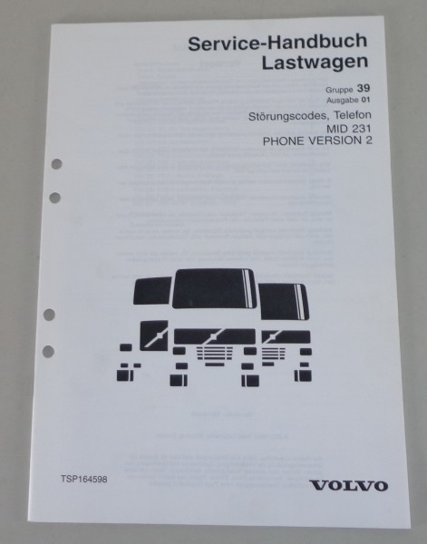 Werkstatthandbuch Volvo LKW Störungscodes, Telefon MID 231 von 2001