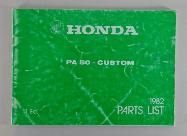 Teilekatalog / Ersatzteile / Parts List Honda PA 50 Custom Stand 04/1982