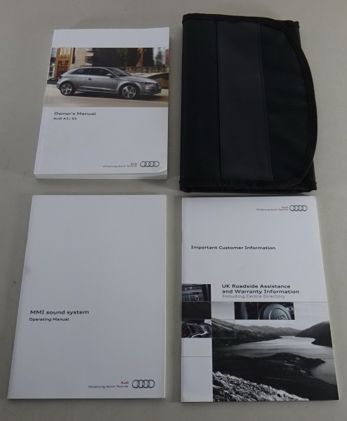 Owner's Manual / Handbook + Wallet Audi A3 / S3 Type 8V incl. Quattro 10/2013