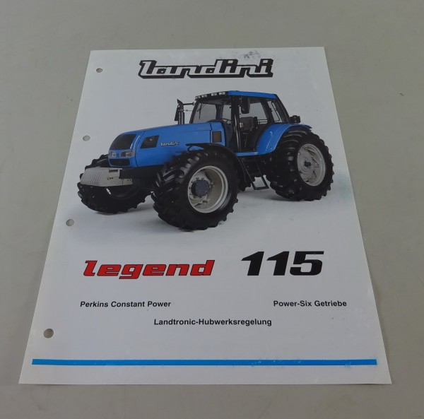 Prospekt / Datenblatt Landini Legend 115 Stand ca. 90er Jahre