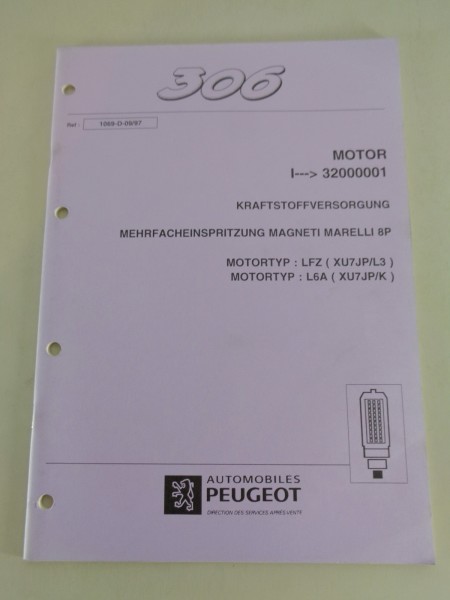 Werkstatthandbuch Peugeot 306 Mehrfacheinspritzung Magneti Merelli 8P von 9/1997