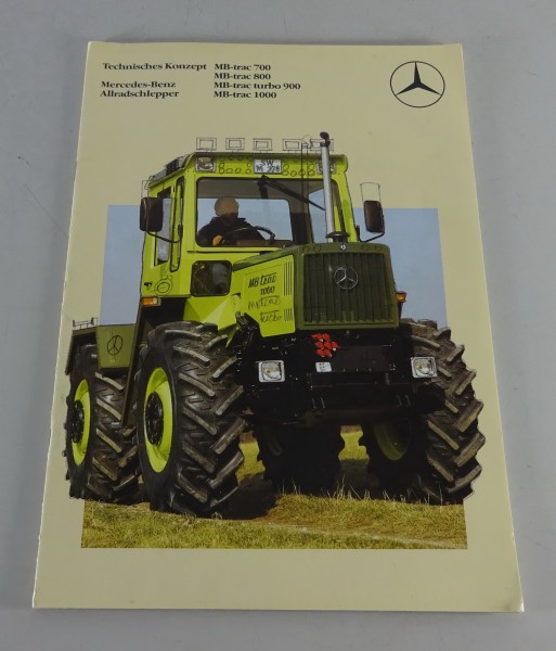 Prospekt Mercedes-Benz MB-Trac 700, 800, 900 Turbo, 1000 Stand 04/1984