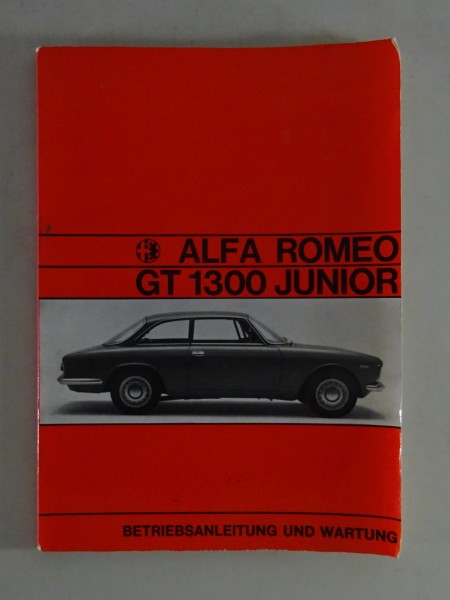 Betriebsanleitung / Handbuch Alfa Romeo GT 1300 Junior, Ausgabe 02/1970