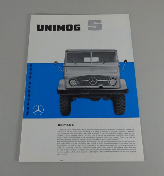 Brochure Mercedes-Benz Unimog S 404.1 avec M180-Moteur Etat 01/1963