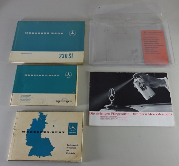 Bordmappe + Betriebsanleitung Mercedes-Benz R113 Pagode 230 SL Stand 03/1965