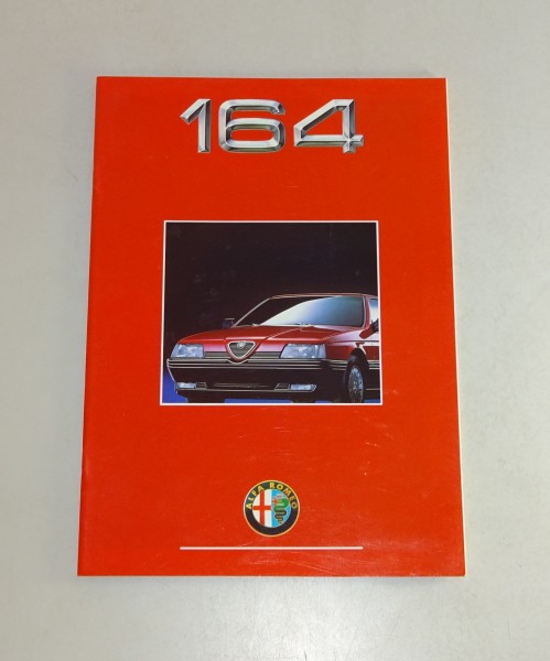 Prospekt / Broschüre Alfa Romeo 164 2,0 T. Spark / 3,0 V6 / Q4 Stand 09/1990