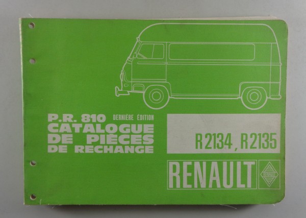 Teilekatalog / Parts List Renault Estafette R 2134 / 2135 Derniére Édition