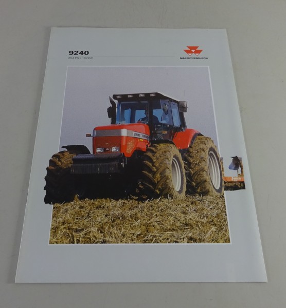 Prospekt / Broschüre Massey Ferguson Traktor MF 9240 254 PS Stand 05/1996