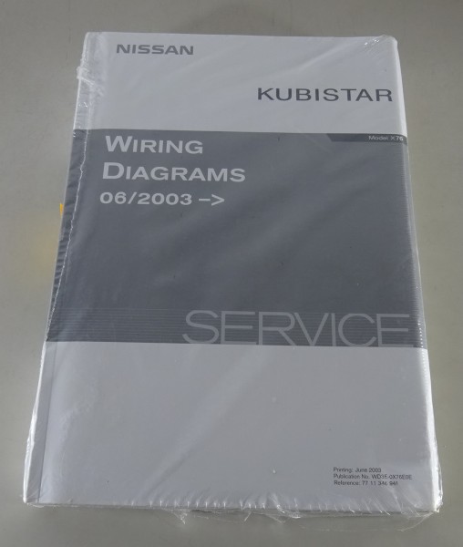 Workshop Manual / Elektric Wiring Diagrams Nissan Kubistar X76 from 06/2003