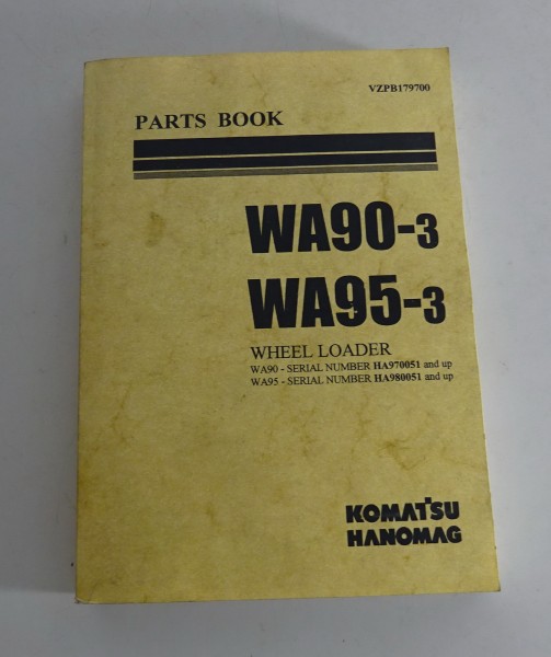Parts Catalogue / Teilekatalog Komatsu Radlader WA90-3 / WA95-3 Stand 09/1998