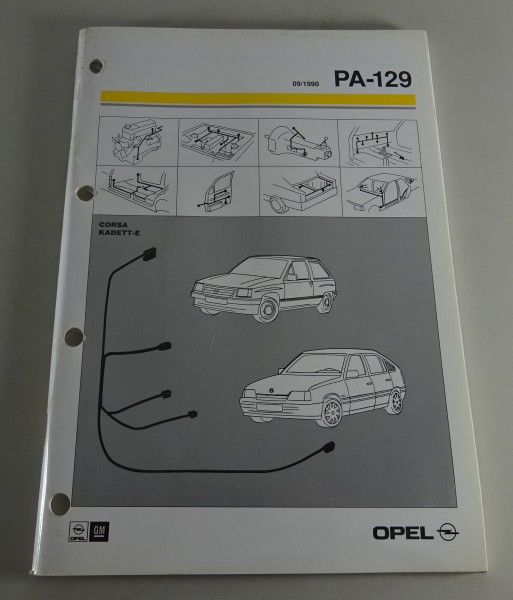 Teilekatalog / Ersatzteilliste Elektrische Anlage Opel Corsa A & Kadett E 9/1990