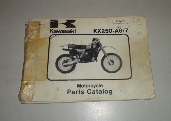 Teilekatalog / Ersatzteilliste / Parts List Kawasaki KX 250-A 6 / 7 Stand 80/81