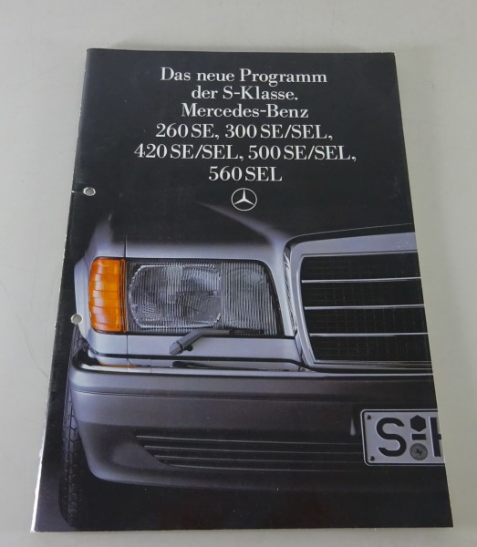 Prospekt / Broschüre Mercedes-Benz S-Klasse W126 260 SE - 560 SEL von 08/1985