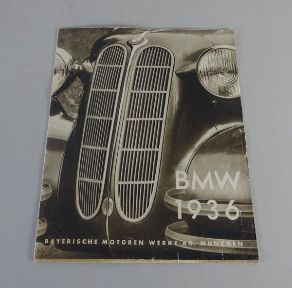 Prospekt BMW Typ 315 / 319 + 319/1 / 326 inkl. Kabriolett Vorkrieg Stand 1936