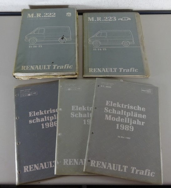 Werkstatthandbuch Konvolut Renault Trafic 1 Schaltplan Mechanik Motoren ab 1980