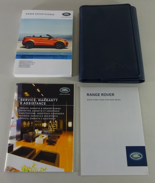 Bordmappe + Betriebsanleitung / Handbuch Range Rover Evoque Cabriolet von 2016